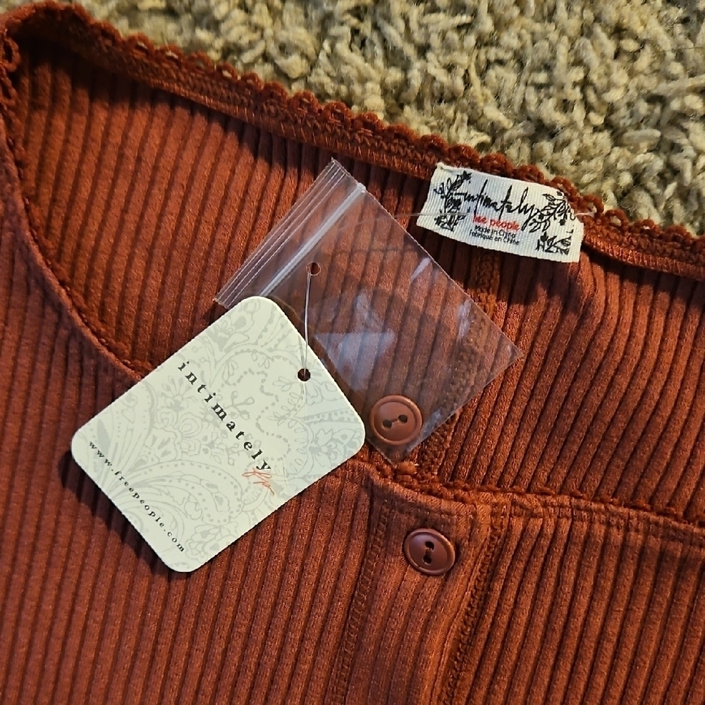 Intimately Free People Most Wanted Cardigan In Rust - Picture 7 of 8